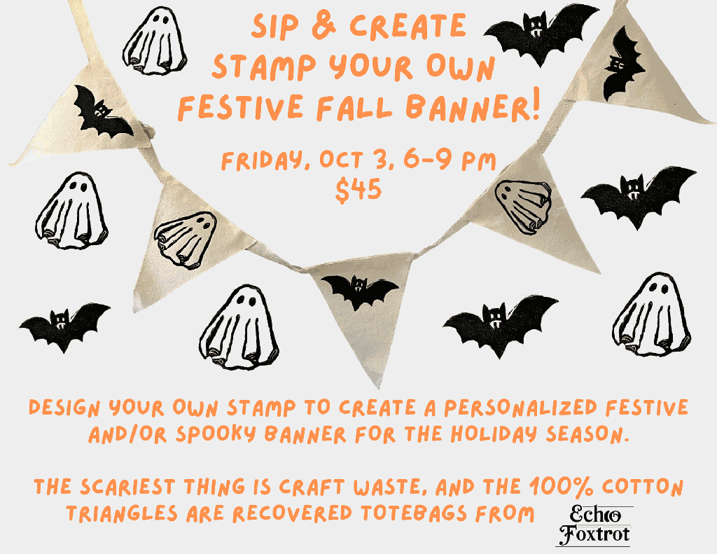Boo-tiful Banners | Fall Stamped Banner & Sip! (October 10)