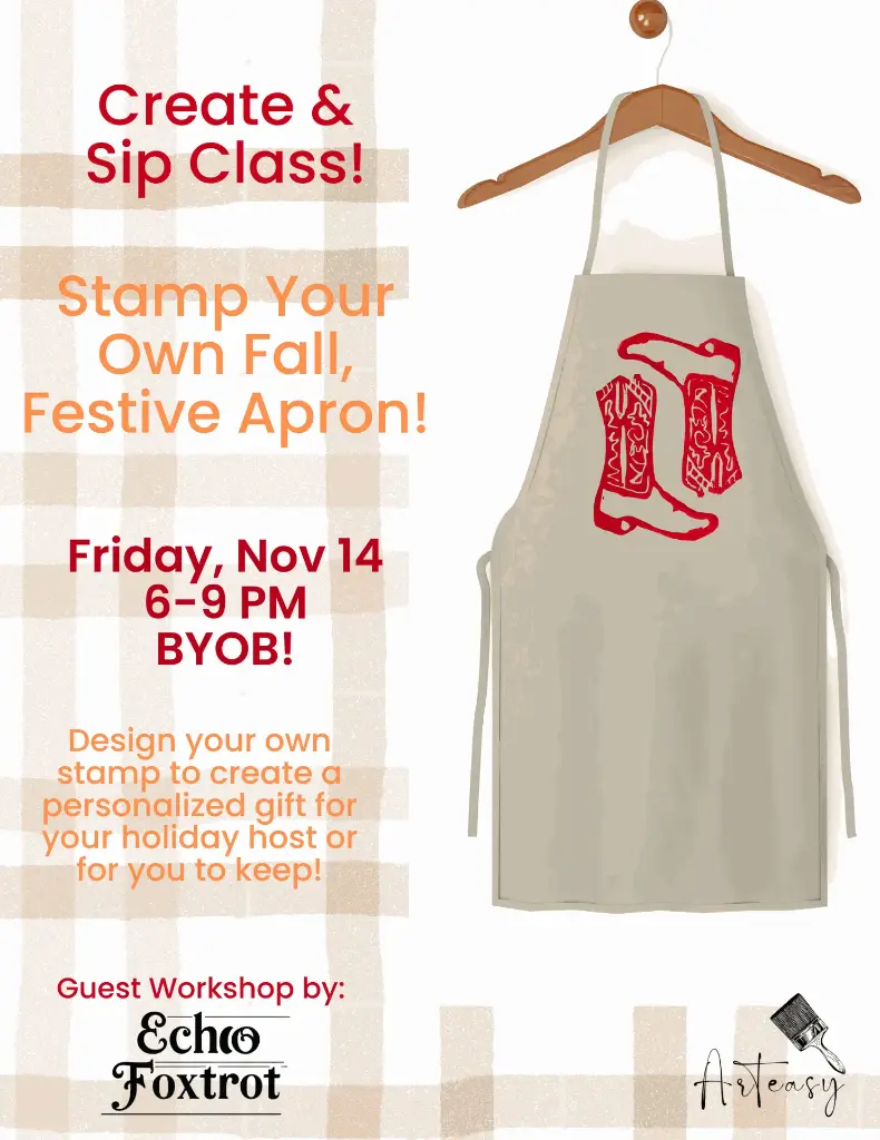 Kiss the Cook | Apron Stamping & Sip (November 14)