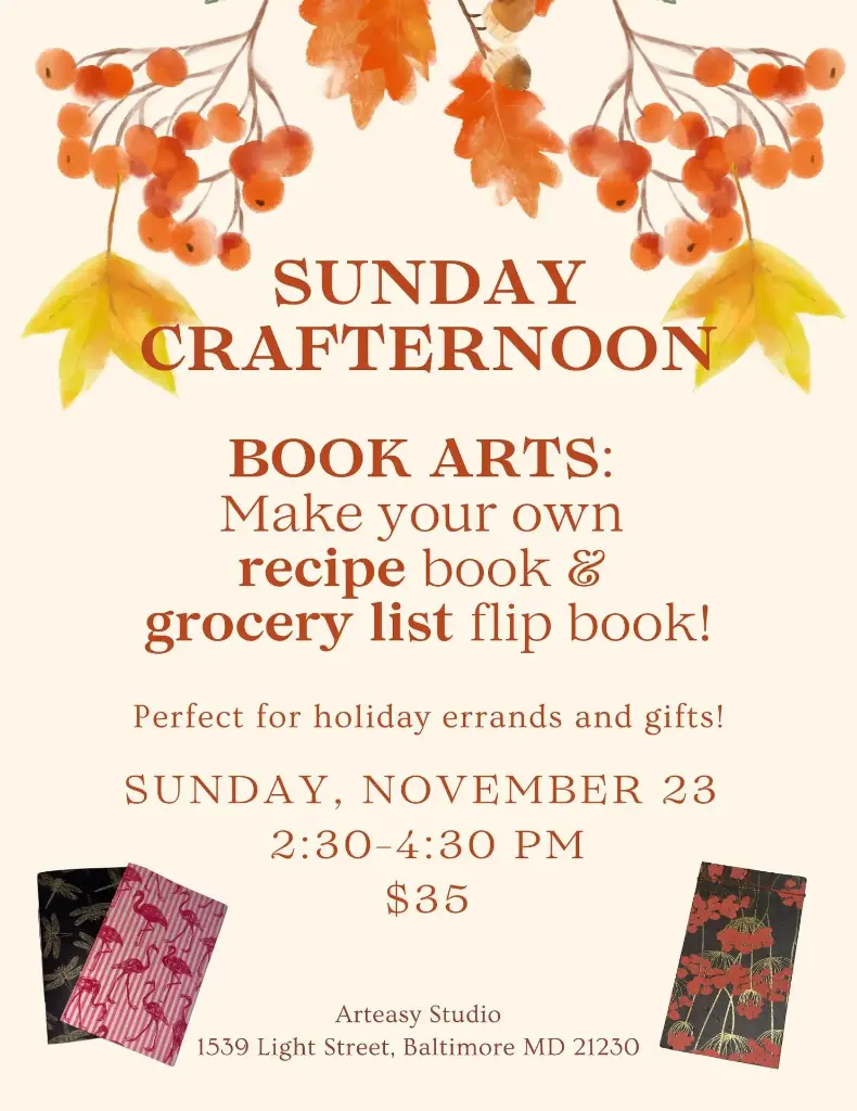 Heirloom Book Arts Saturday Crafternoon (November 23)
