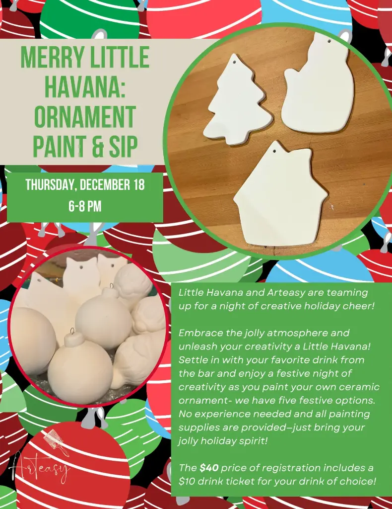 Merry Little Havana | A Christmas Ornament Paint & Sip (December 18)