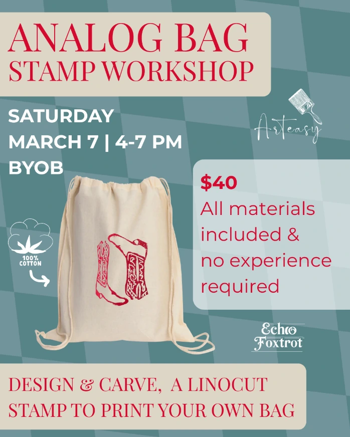 Analog Bag Stamp Workshop! BYOB (March 7)