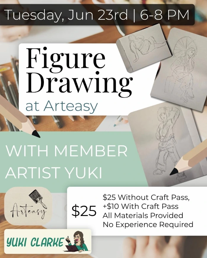 Figure Drawing @ Arteasy with Member Artist Yuki (June 23)